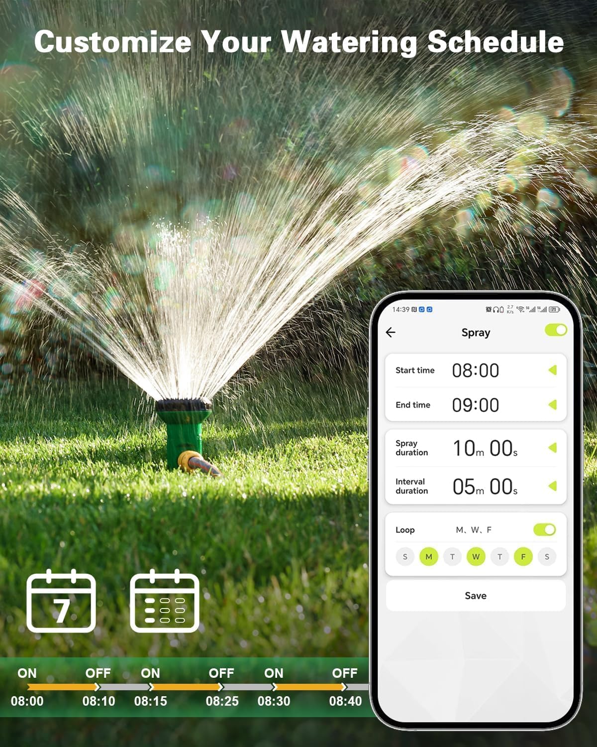 WiFi Water Timer for Garden Hose – 2 Zone Automatic Watering for Plants ...